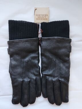 New Gates Northern Select Deerskin Leather Wool Blend Men's Glove Size Medium
